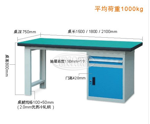 单侧柜重型工作桌